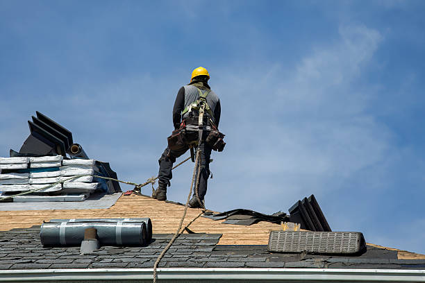 Professional Roofing technician working in Harrisville, RI